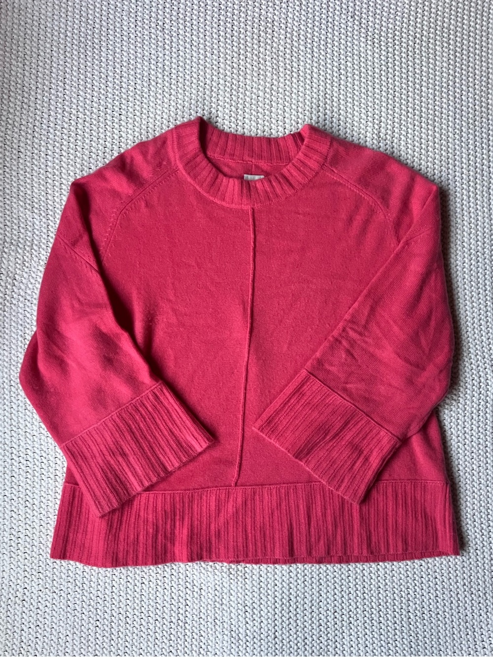 Anthropologie Cashmere Maeve Chandler Crewneck Relaxed Cozy Sweater Pink Large - Picture 1 of 3
